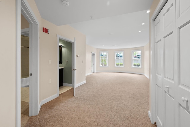 40 College St Unit 210, Burlington, VT 05401 - spare room with carpet flooring, baseboards, recessed lighting, and a smoke detector