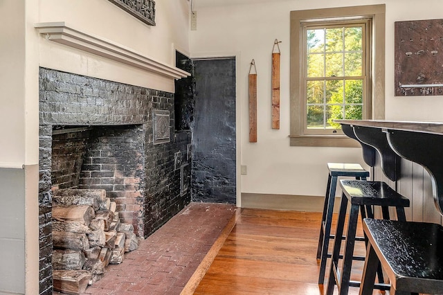 interior space featuring wood finished floors