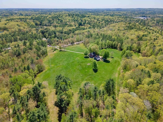 bird's eye view of a heavily wooded area