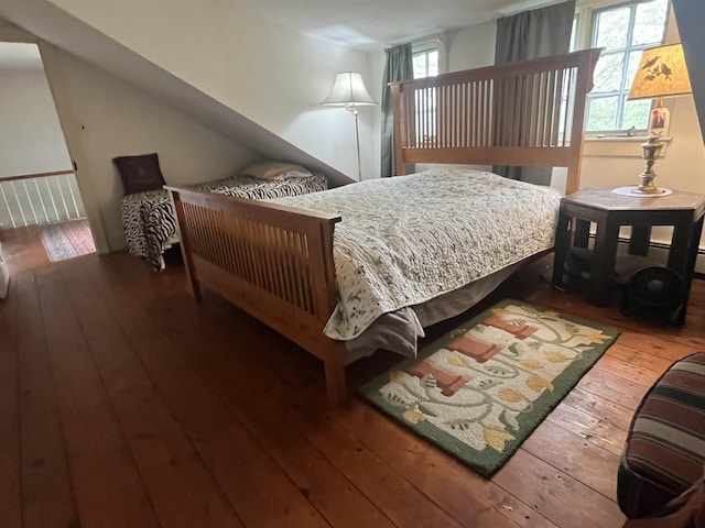 bedroom with wood-type flooring