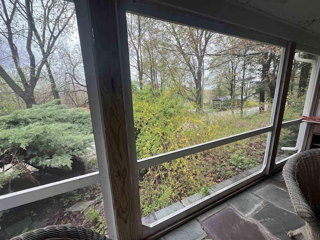 view of sunroom