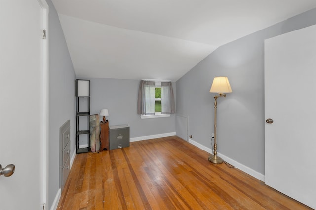 74 Pine St, Rollinsford, NH 03869 - bonus room featuring vaulted ceiling, wood finished floors, and baseboards
