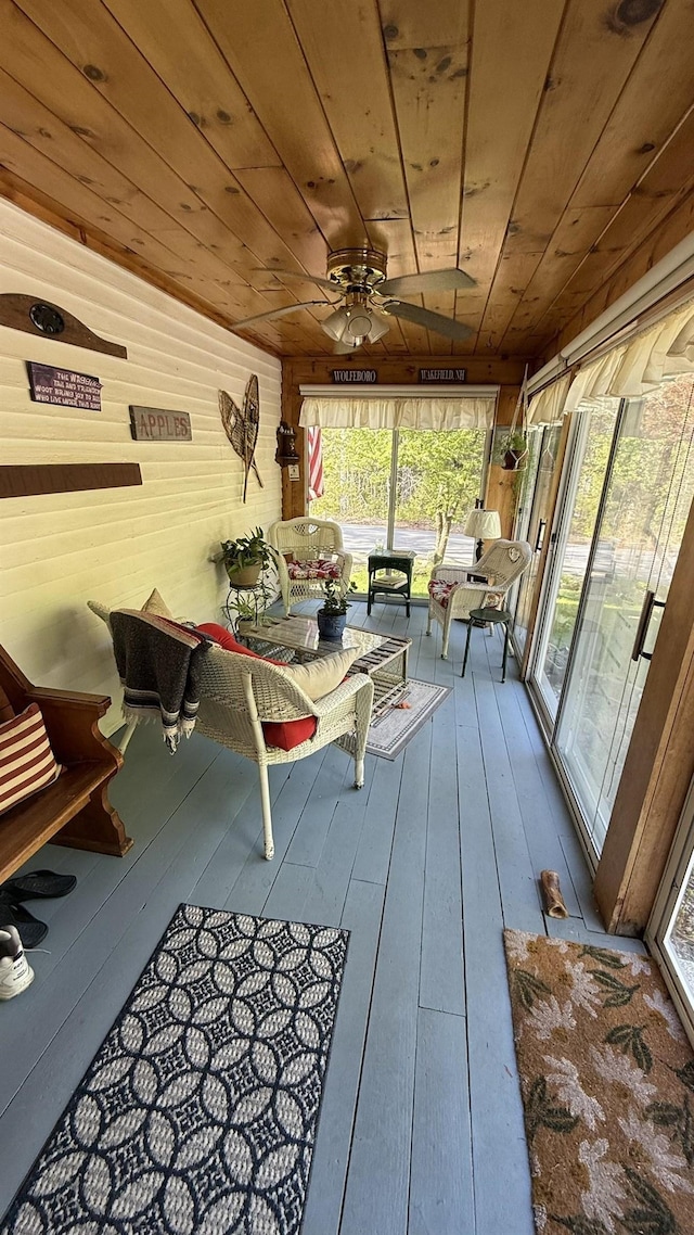 171 Stoneham Rd, Wakefield, NH 03872 - sunroom / solarium featuring ceiling fan and plenty of natural light