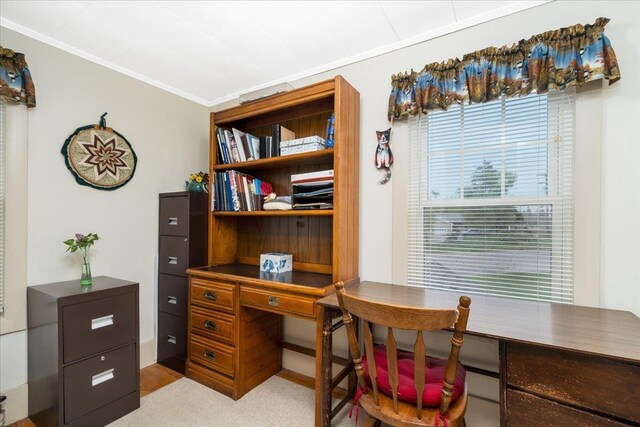 3 King Rd, Chichester, NH 03258 - office area featuring crown molding