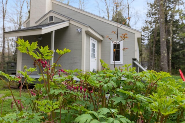 67 Birch Tree Ln, Fayston, VT 05673 - view of side of home featuring a chimney