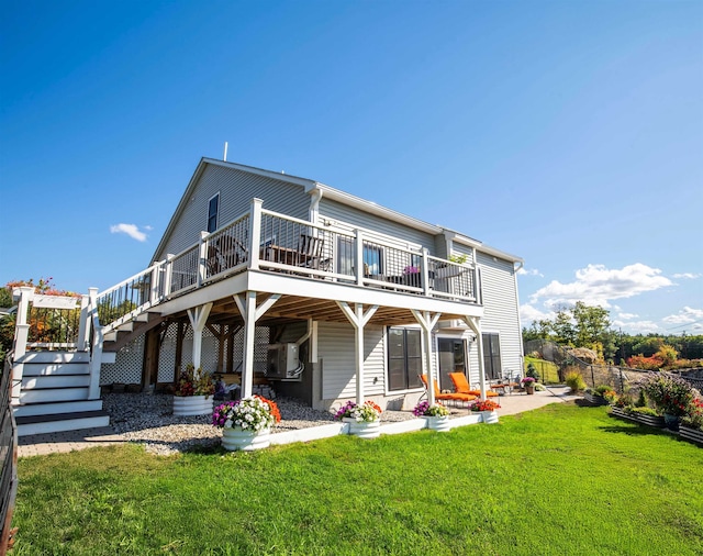 20 Del Ray Dr, Windham, NH 03087 - back of house featuring a deck, stairway, and a patio