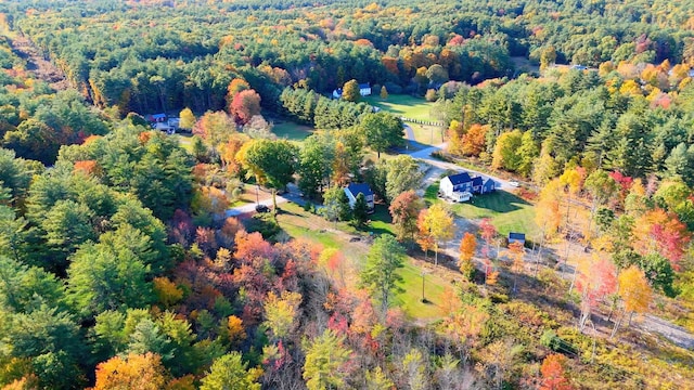 drone / aerial view of a heavily wooded area