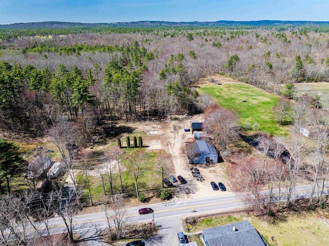 bird's eye view of a heavily wooded area
