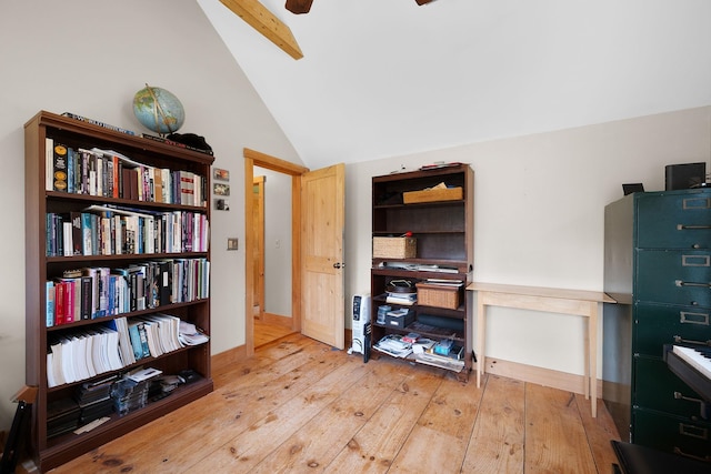 153 Wood Rd, Middlesex, VT 05682 - office space with wood-type flooring, ceiling fan, and baseboards