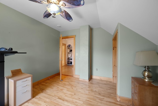 153 Wood Rd, Middlesex, VT 05682 - bedroom with light wood-style floors, baseboards, and lofted ceiling