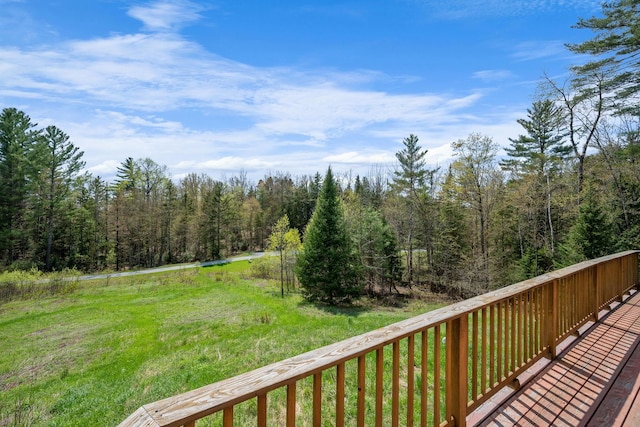 153 Wood Rd, Middlesex, VT 05682 - deck featuring a wooded view
