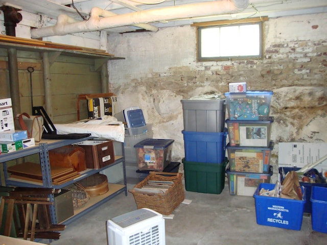 view of storage area