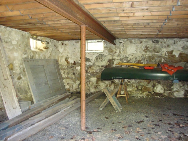 view of basement