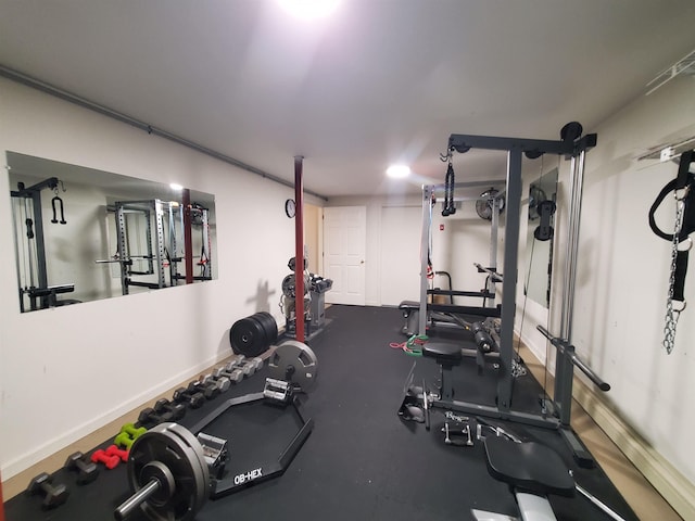 644 Methodist Hill Rd, Enfield, NH 03748 - exercise area with baseboards