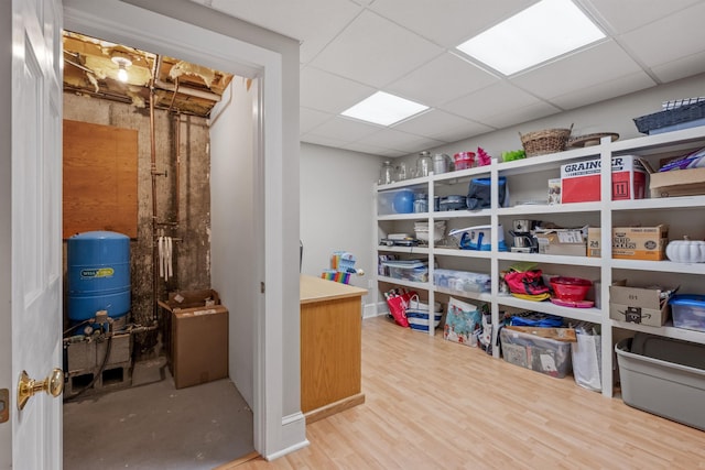 view of storage area