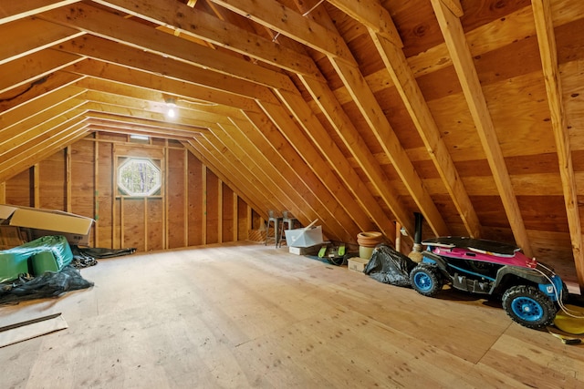 view of attic