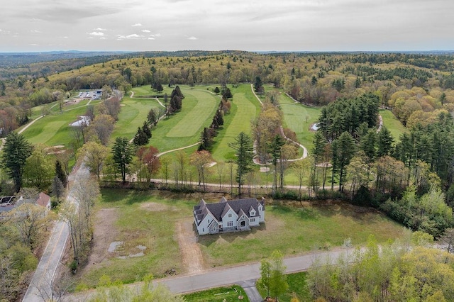 drone / aerial view of a heavily wooded area