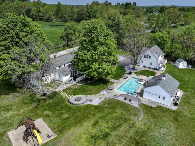 28-28A Ridge Rd, Hollis, NH 03049 - drone / aerial view of a pool