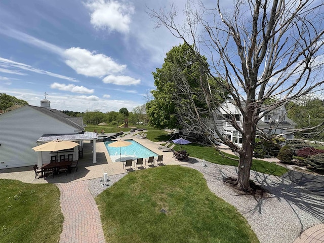 28-28A Ridge Rd, Hollis, NH 03049 - swimming pool with a patio area, a yard, and outdoor dining space