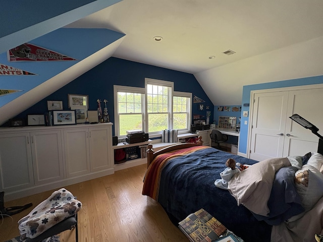 28-28A Ridge Rd, Hollis, NH 03049 - bedroom featuring lofted ceiling and light wood-type flooring