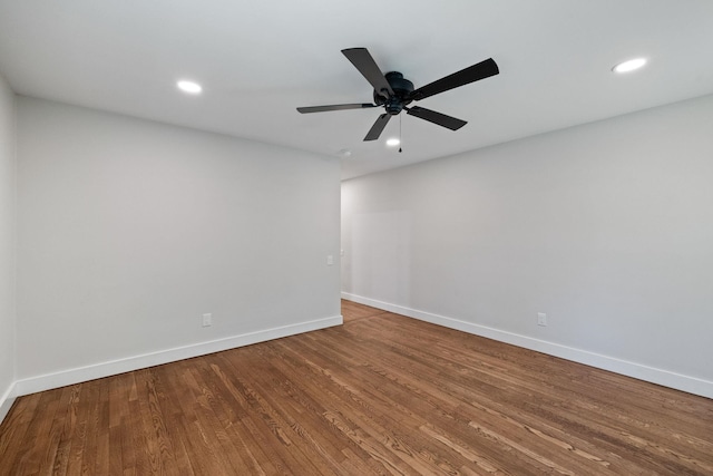 41 Elk Dr, Bedford, NH 03110 - unfurnished room with recessed lighting, wood finished floors, baseboards, and a ceiling fan