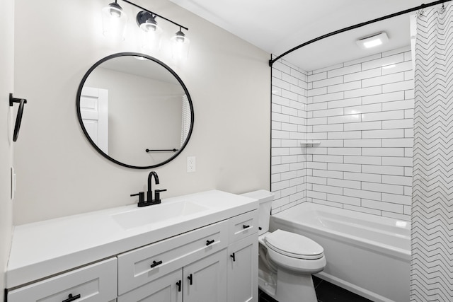 41 Elk Dr, Bedford, NH 03110 - bathroom featuring toilet, shower / tub combination, and vanity