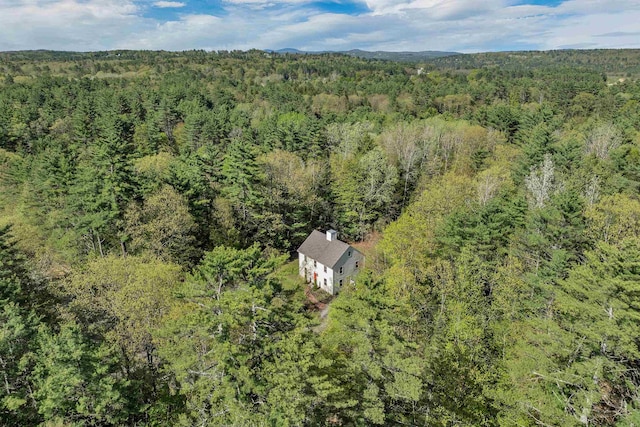 268 Lesmerises Rd, Loudon, NH 03307 - aerial view of property and surrounding area featuring a heavily wooded area