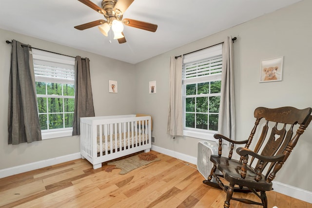 268 Lesmerises Rd, Loudon, NH 03307 - bedroom with wood finished floors, baseboards, and a ceiling fan
