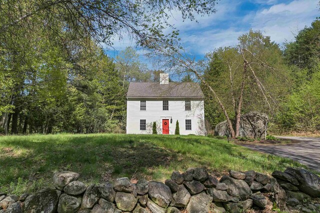 268 Lesmerises Rd, Loudon, NH 03307 - colonial inspired home featuring a chimney