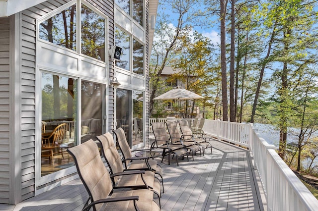 view of wooden deck