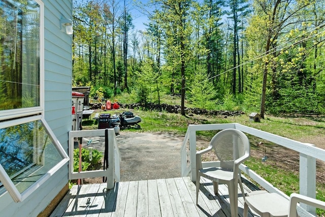 view of wooden deck