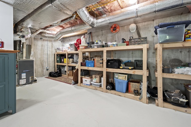 storage area with heating unit