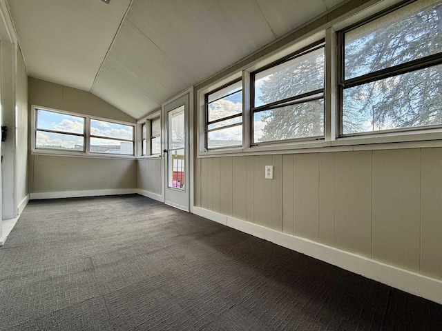 516 Hall St, Bow, NH 03304 - unfurnished sunroom featuring vaulted ceiling