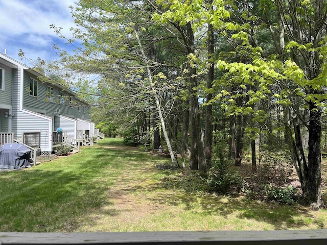 view of grassy yard