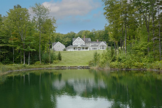 5893 Stage Rd, Barnard, VT 05031 - water view featuring a forest