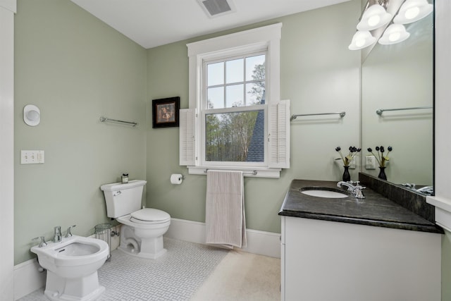 5893 Stage Rd, Barnard, VT 05031 - bathroom featuring a bidet, vanity, and toilet