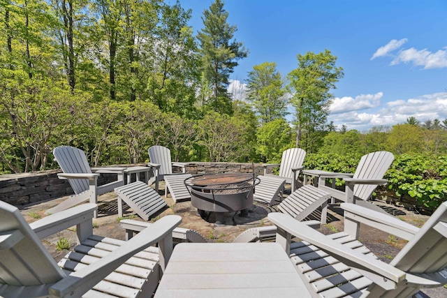 5893 Stage Rd, Barnard, VT 05031 - deck with an outdoor fire pit