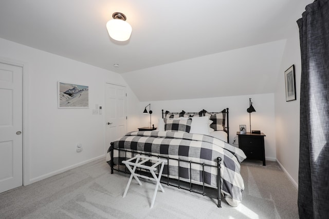 203 Straw Hill Rd, Manchester, NH 03104 - bedroom with carpet, vaulted ceiling, and baseboards