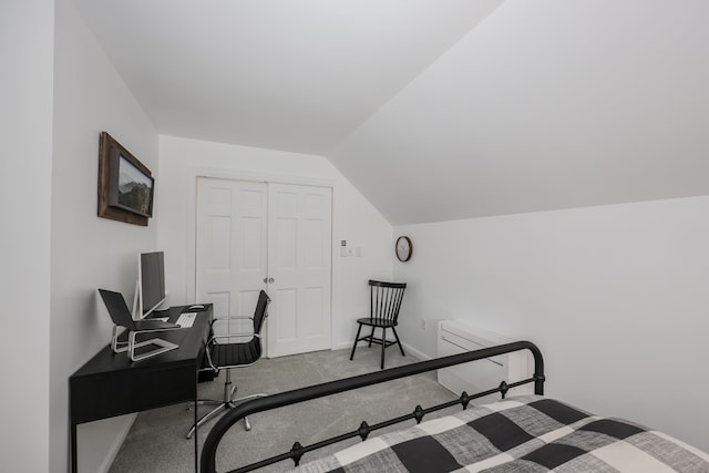203 Straw Hill Rd, Manchester, NH 03104 - carpeted bedroom featuring vaulted ceiling, baseboards, and a closet