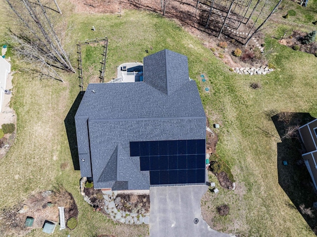 view from above of property