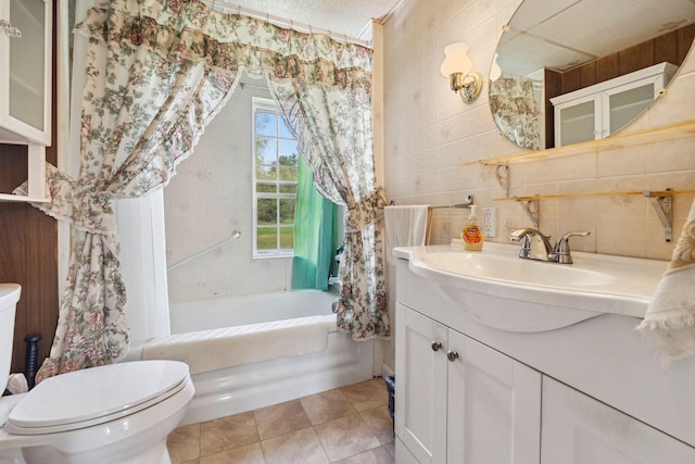 491 Brook Rd, Goshen, NH 03752 - bathroom featuring toilet, vanity, tile walls, and tile patterned floors