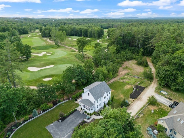 34 Coles Pond Rd, Somersworth, NH 03878 - aerial view of property and surrounding area with a heavily wooded area and a golf course