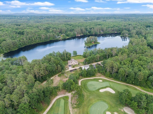 34 Coles Pond Rd, Somersworth, NH 03878 - aerial view of property and surrounding area with a heavily wooded area, a large body of water, and a golf course
