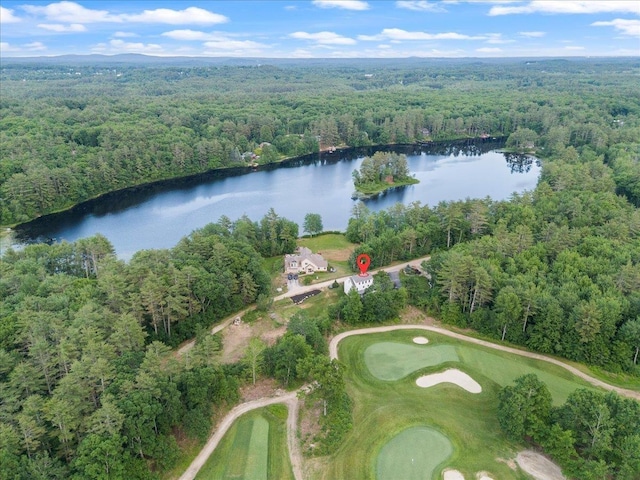 34 Coles Pond Rd, Somersworth, NH 03878 - view of property location featuring a heavily wooded area, a large body of water, and a golf club