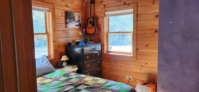 573 Granite Lake Rd, Nelson, NH 03457 - bedroom with wood walls