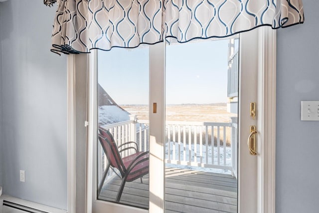 605 Ocean Blvd Unit 1, Hampton, NH 03842 - entryway featuring a baseboard radiator