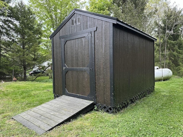 view of shed