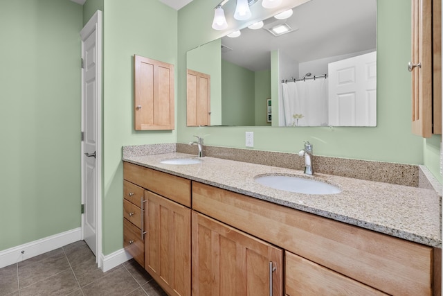 7 Timberbrook N, Dorset, VT 05251 - full bath featuring tile patterned flooring, double vanity, and baseboards