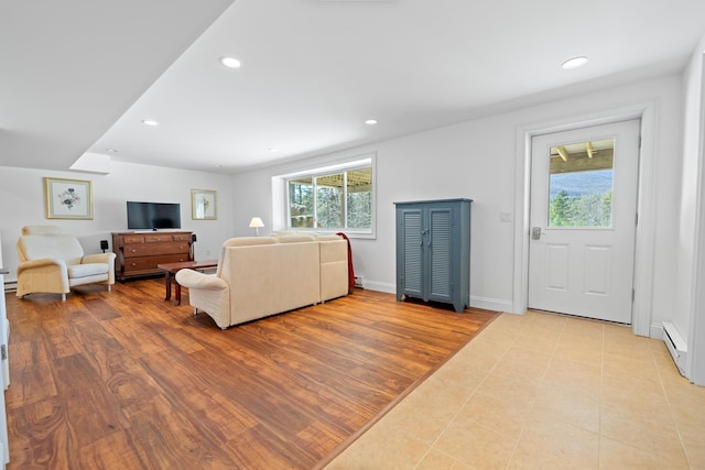 7 Timberbrook N, Dorset, VT 05251 - tiled living area featuring recessed lighting and baseboards