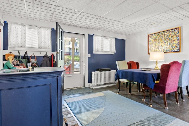 bedroom with radiator